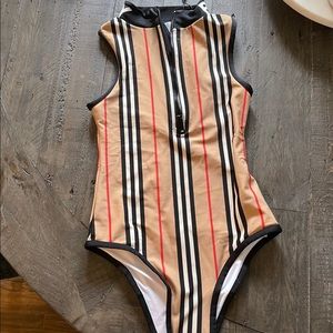 Burberry swimsuit.